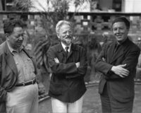 André Breton, Léon Trotski et Diego Rivera posent ensemble au Mexique